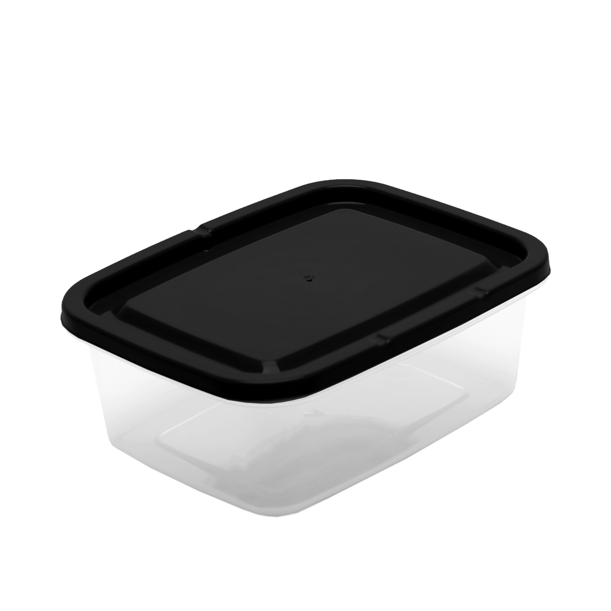 POTE RETANGULAR 0.8L - PRETO